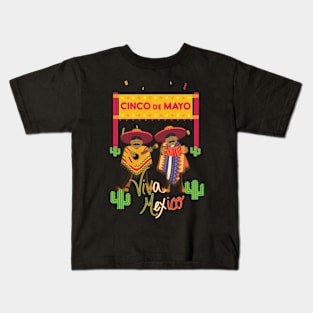 Mariachi band,viva Mexico Kids T-Shirt